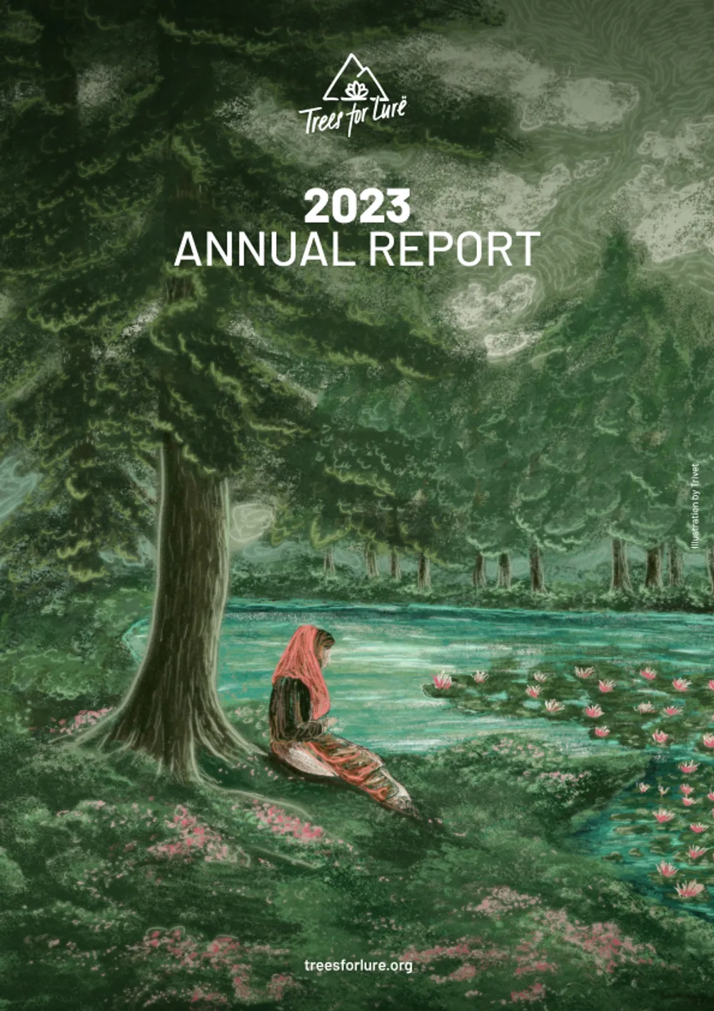 2023 Annual Report cover, by Natasha, Elsa, Fatma Paja