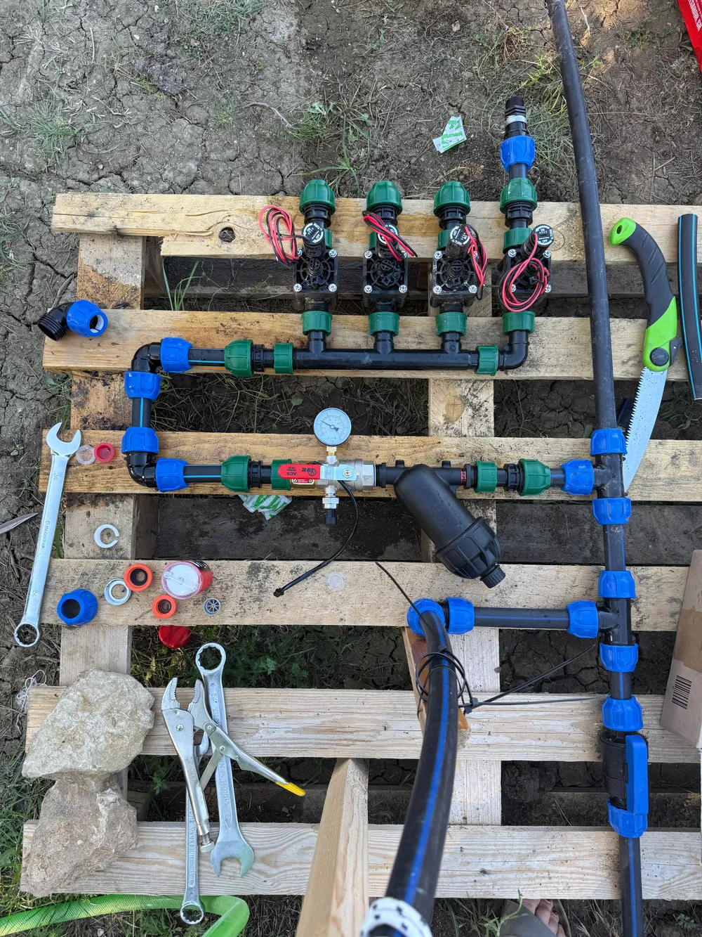 Automatic irrigation in Voskopojë using latching solenoid valves