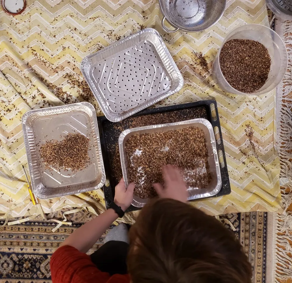 Removing waste material