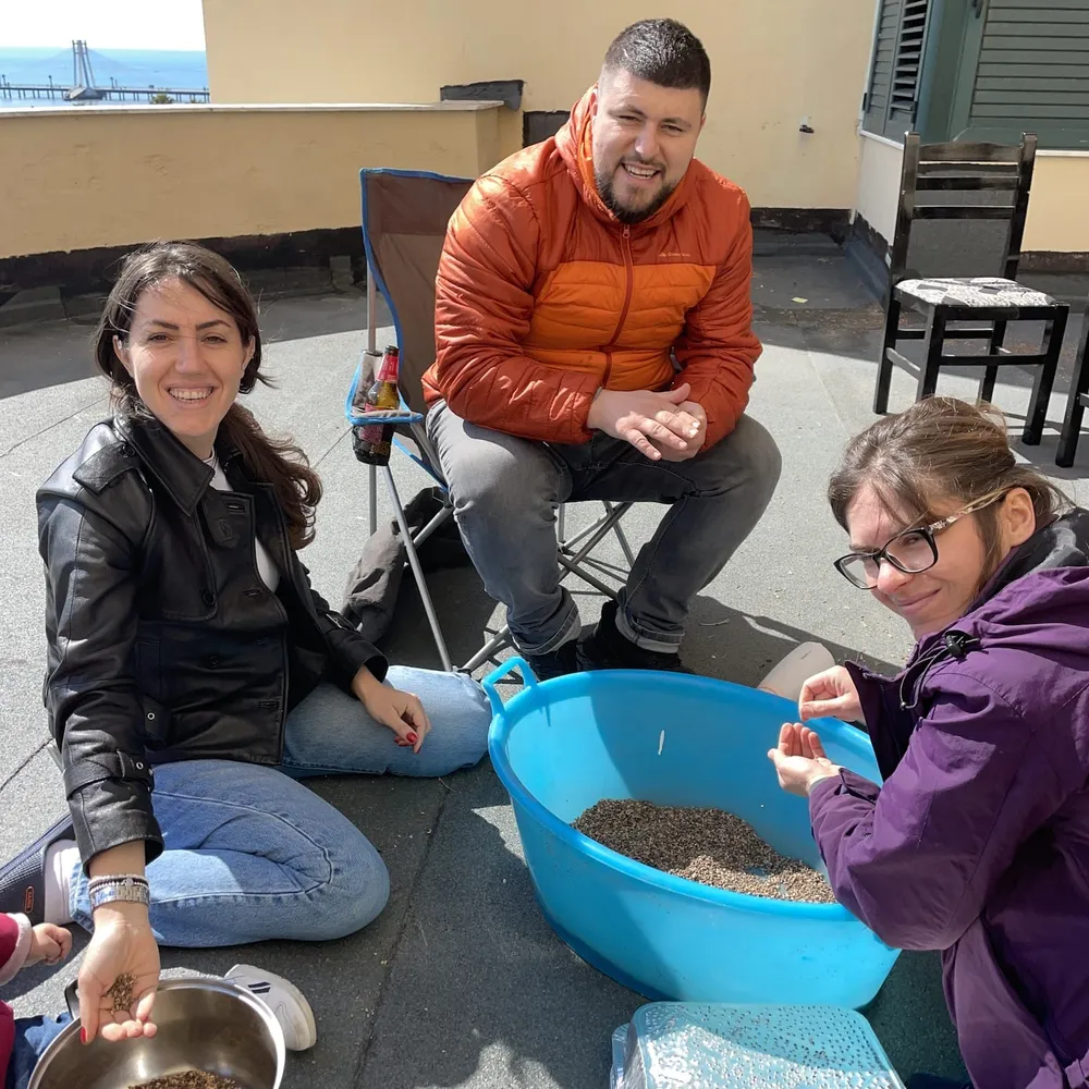 Volunteers cleaning in Durres