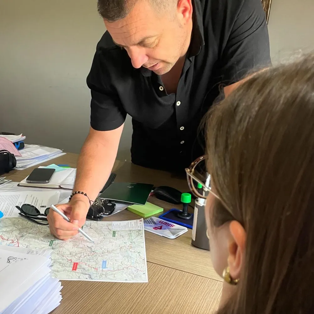 Lefter Gjana showing degraded areas in AdZM Kukës