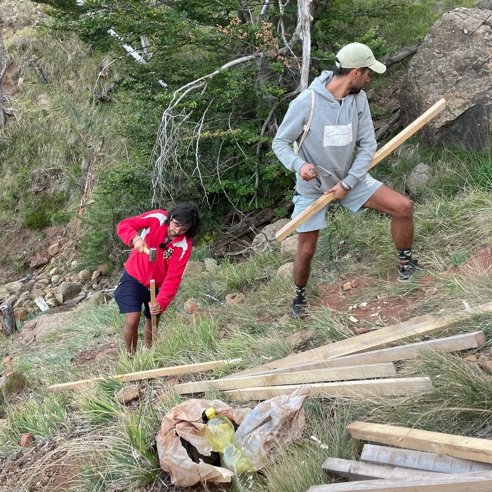 Establishing the monitoring points in the 2023 area.