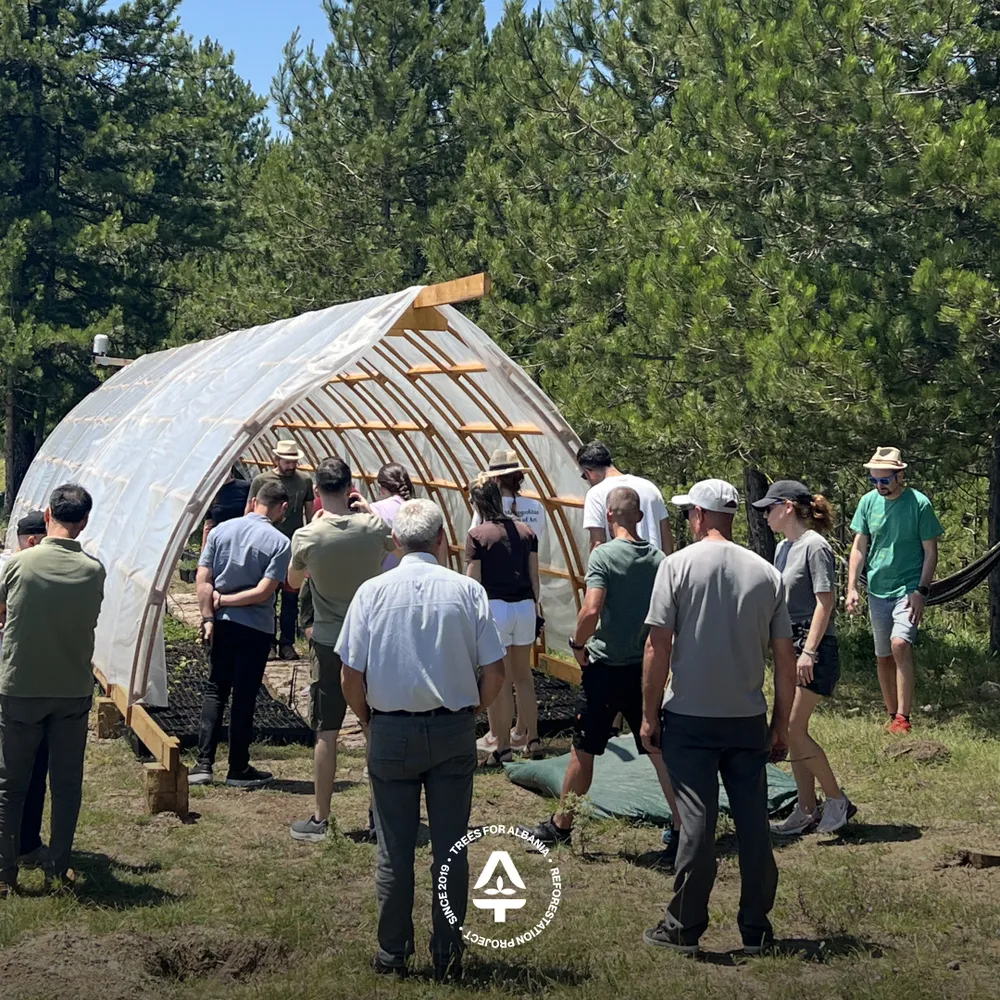 First visit of guests to the new tree nursery