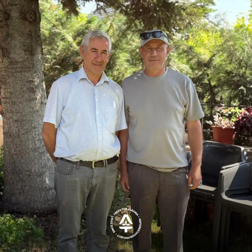 Our tree nurseries caretakers, Astrit (left) and Imer (right)