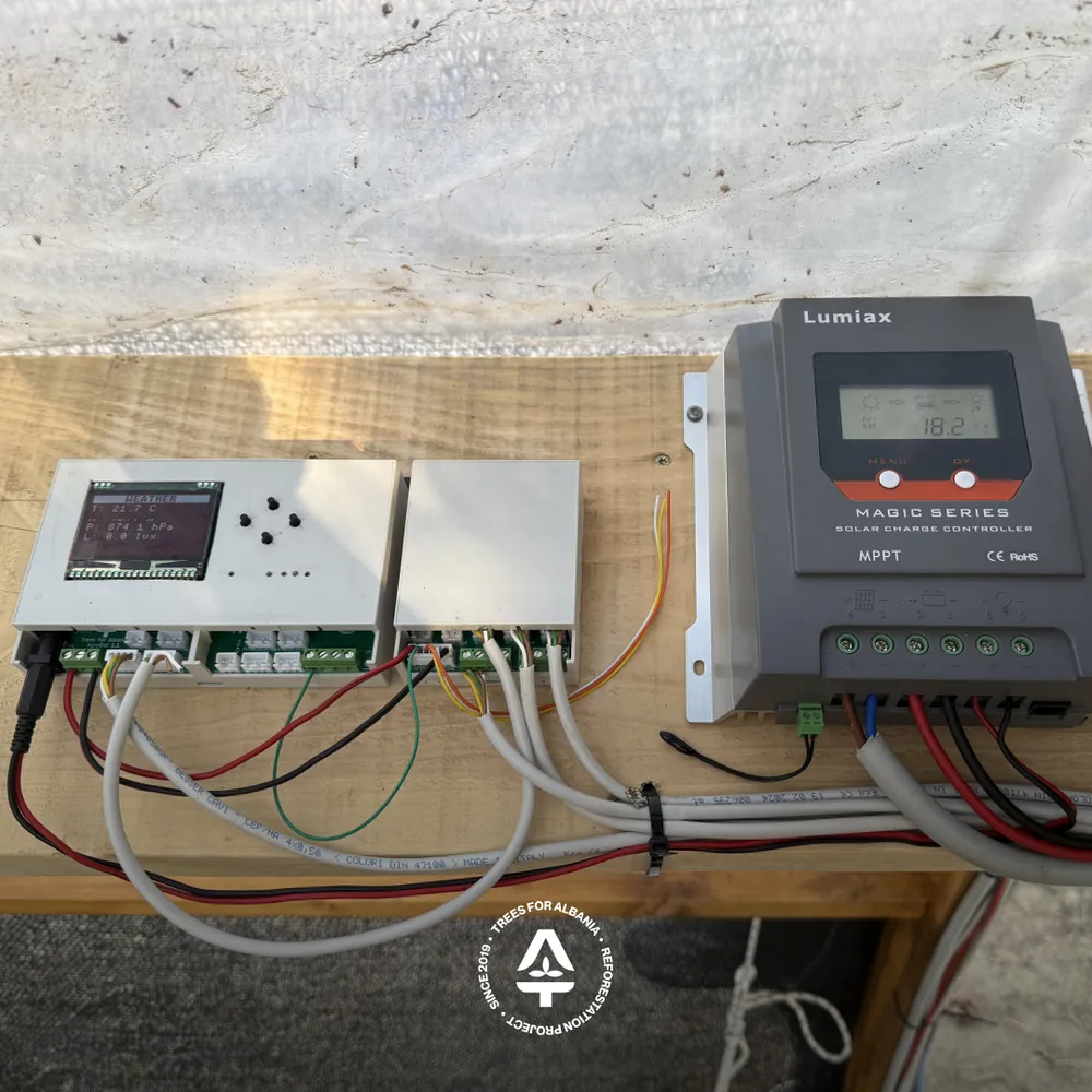 Installed monitoring system in the Voskopojë’s tree nursery